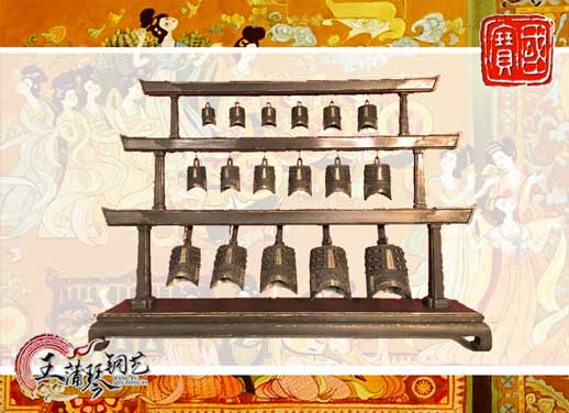 山東客戶定制17件古編鐘，迎賓編鐘古樂