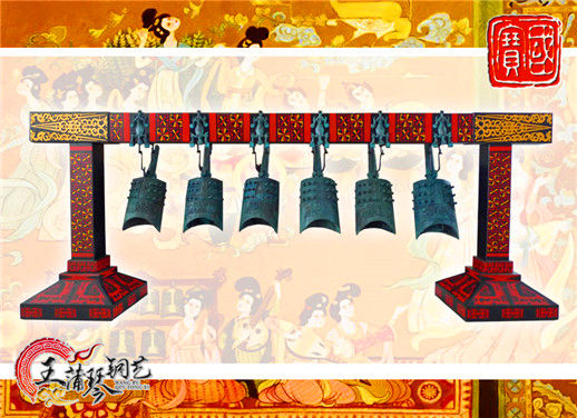 6件套仿古編鐘，小型特色樂(lè)器，民樂(lè)混音配套